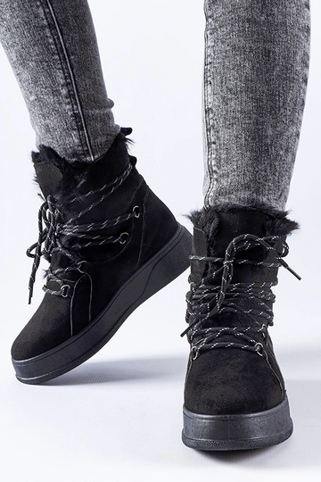 Botas de neve plataforma pretas Rancourt 2