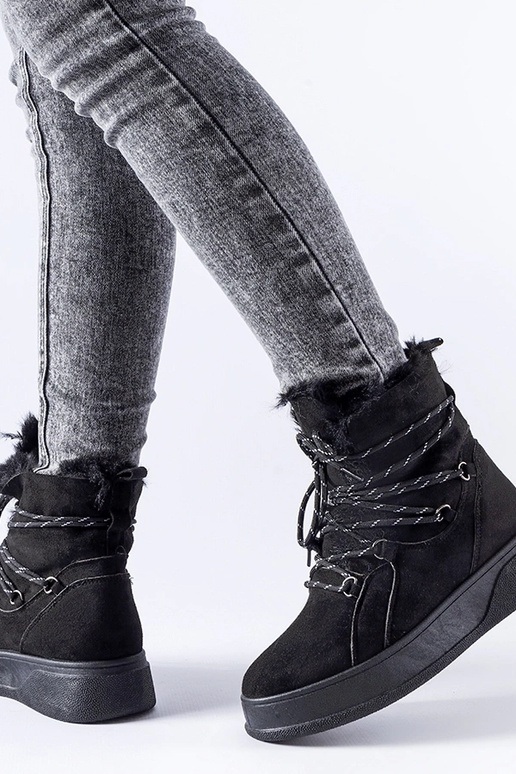 Botas de neve plataforma pretas Rancourt