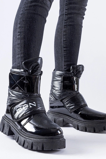 Botas de neve pretas com...