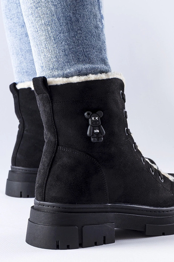 Botas isoladas pretas de camurça sintética Pompei 2
