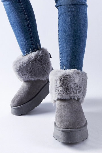 Botas de neve cinza... 2