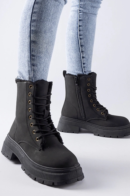 Botas traperas forradas pretas Tadasuni