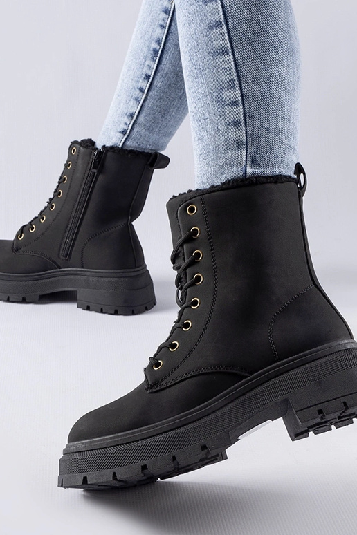 Botas traperas forradas pretas Tadasuni