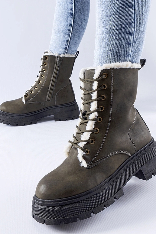 Botas traperas forradas verdes Tadasuni