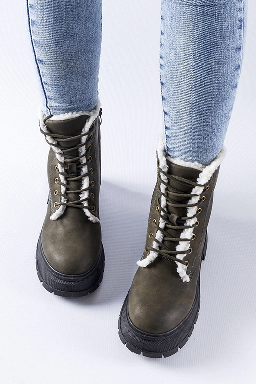 Botas traperas forradas verdes Tadasuni