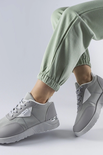 Tênis Geraldino cinza tecido 2