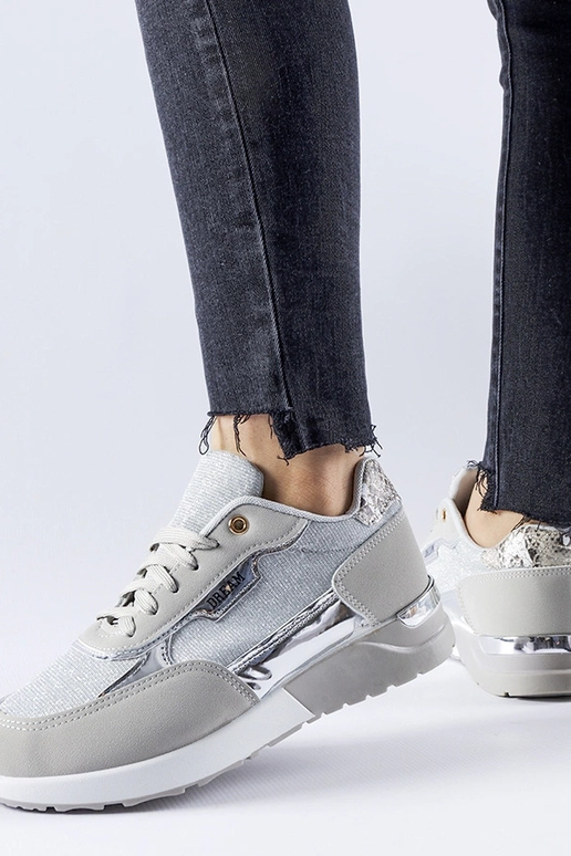 Tênis Roganzuolo cinza com glitter