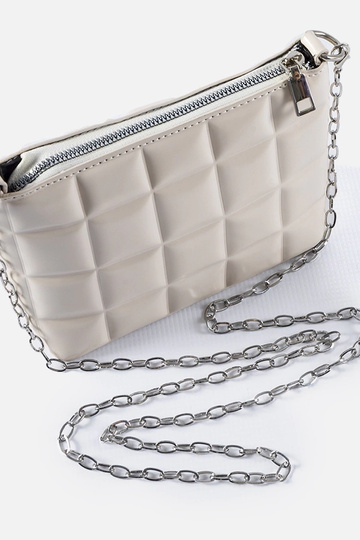 Bolsa branca acolchoada com corrente Laas 2