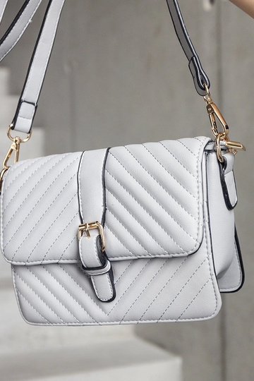 Bolsa mensageiro Virgilio cinza acolchoada 2