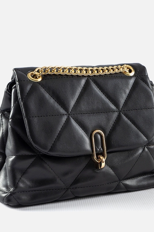 Bolsa de ombro Cella preta acolchoada