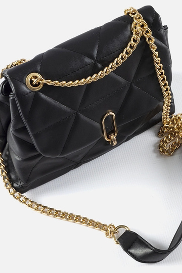 Bolsa de ombro Cella preta acolchoada 2