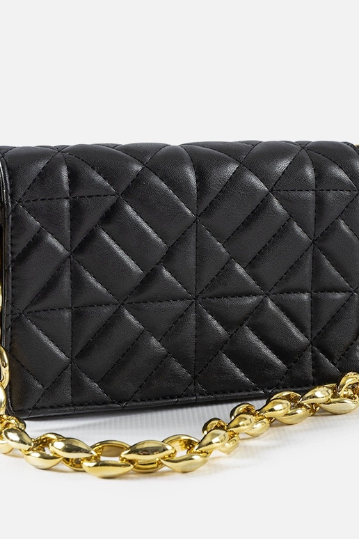 Bolsa de Ombro Bergama Acolchoada Preta