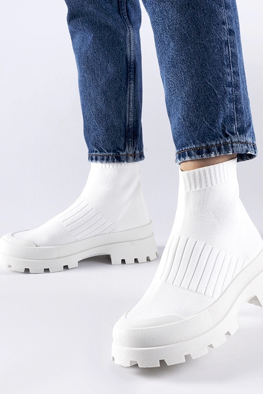 Tênis Varden com cabedal elástico branco