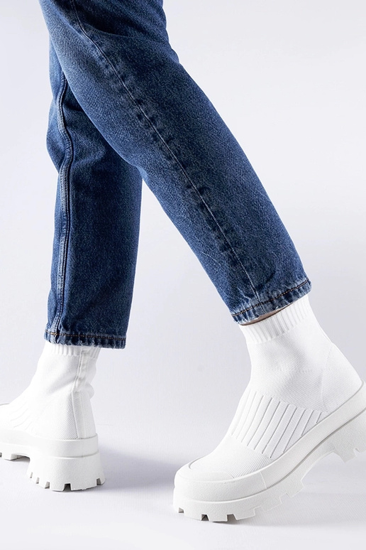 Tênis Varden com cabedal elástico branco