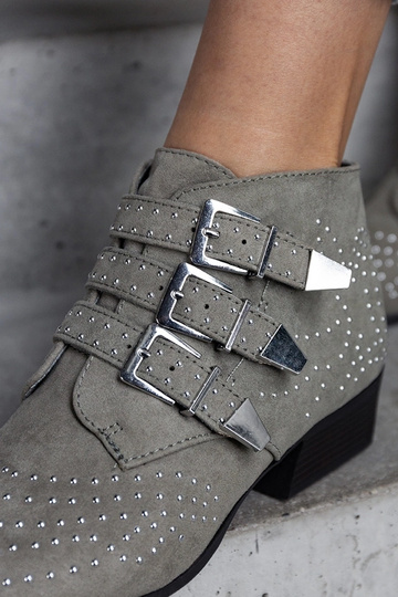 Botins decorativos verdes com salto baixo Forever 2