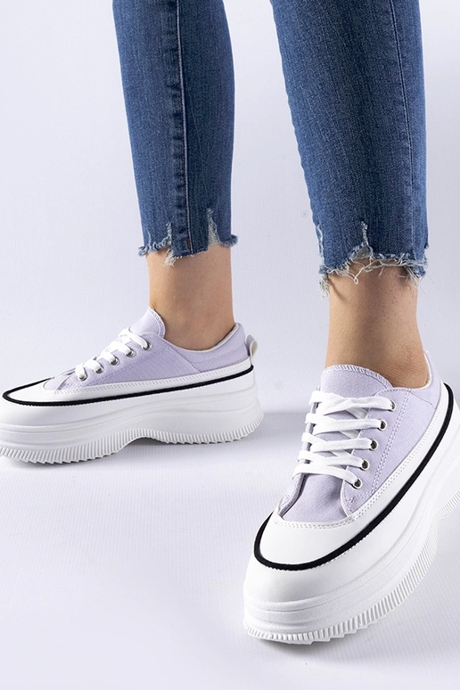 Tênis roxos de plataforma Plesio