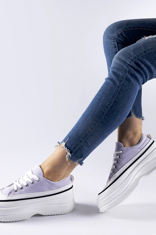 Tênis roxos de plataforma Plesio