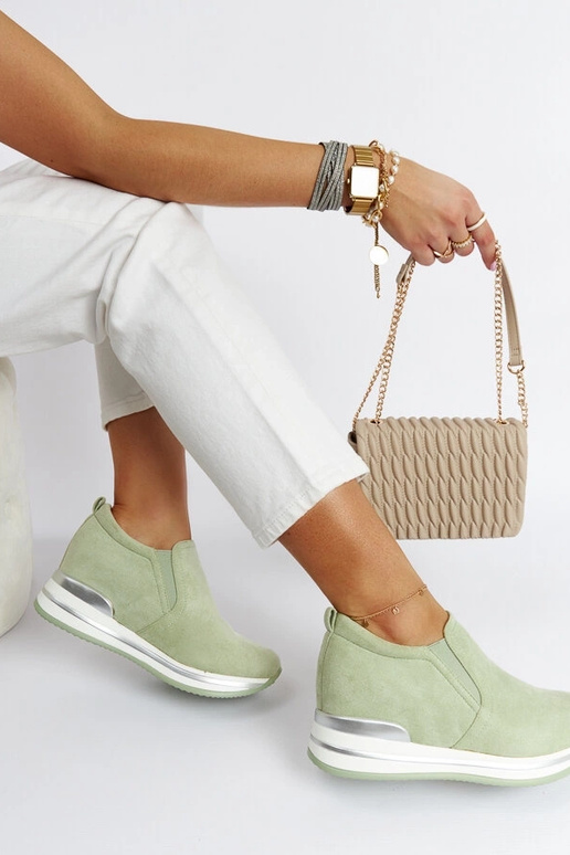 Tênis verdes com plataforma Alquippa