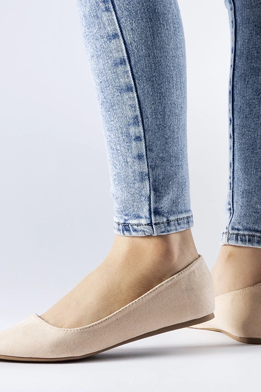 Bailarinas bico fino bege Riv