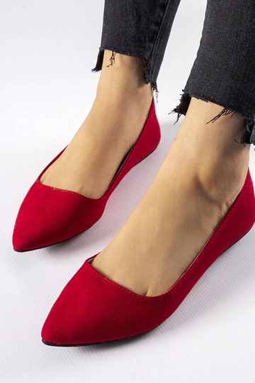 Bailarinas vermelhas de bico fino Riv
