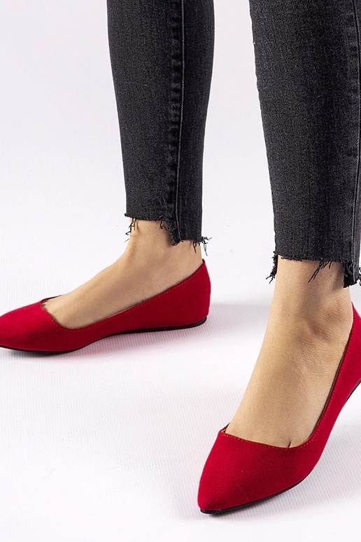 Bailarinas vermelhas de bico fino Riv