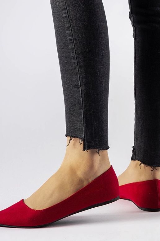 Bailarinas vermelhas de bico fino Riv