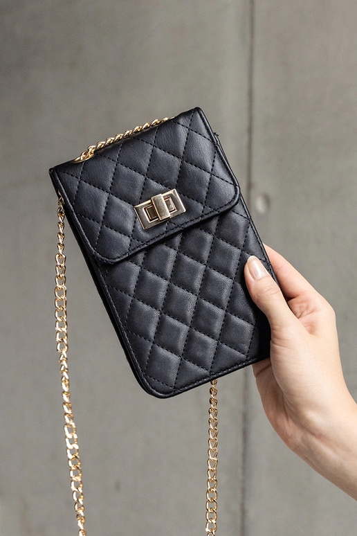 Bolsa de ombro acolchoada preta Acres