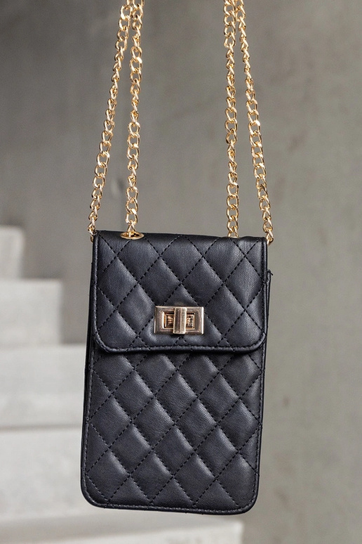 Bolsa de ombro acolchoada preta Acres