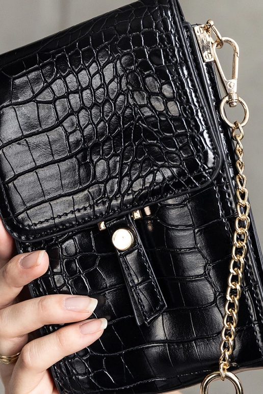 Bolsa preta decorada com relevo Decatur