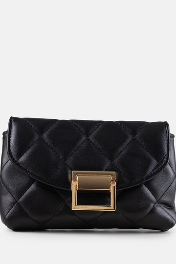 Bolsa pequena acolchoada preta vermelhão 2