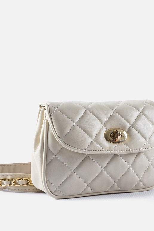 Bolsa Mattoon acolchoada bege