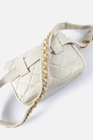 Bolsa Mattoon acolchoada bege 2