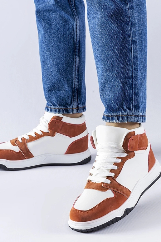 Tênis branco e marrom ankle Elizabeth