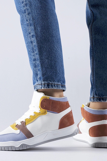 Tênis de cano alto roxo... 2