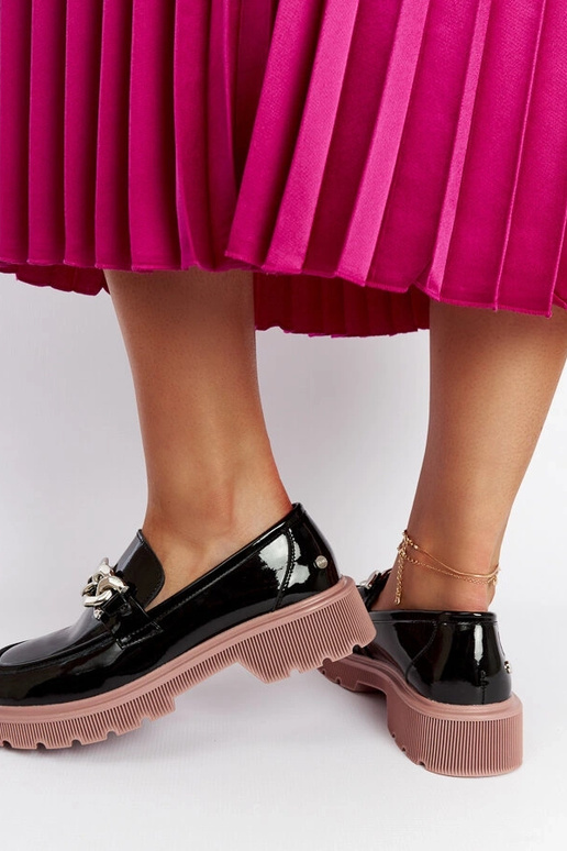 Mocassim de couro preto GOE LL2N4039