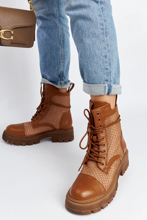 Botas Waldeck marrom translúcidas