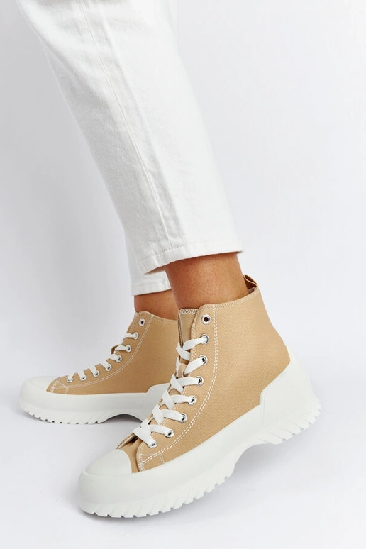 Tênis cano alto Ronchis bege