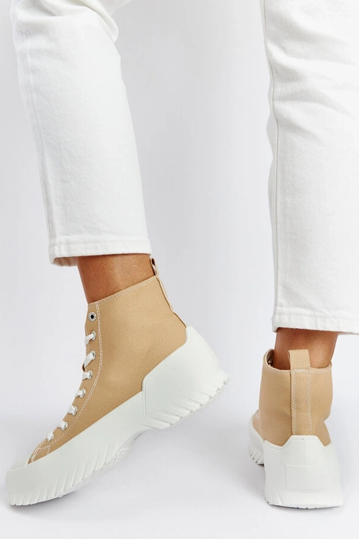 Tênis cano alto Ronchis bege