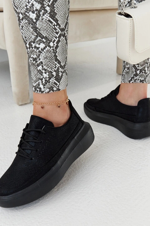 Tênis feminino preto plataforma,...