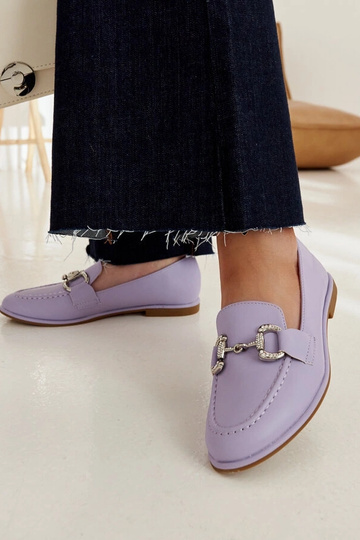 Mocassins roxos Marija com zircões