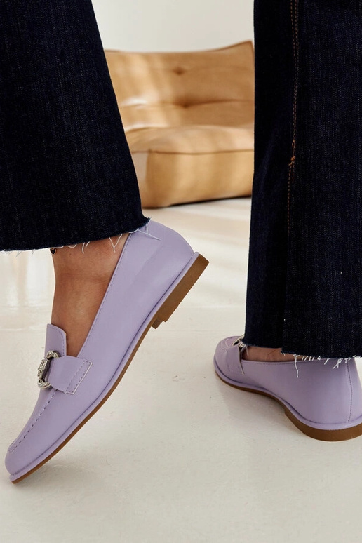 Mocassins roxos Marija com zircões