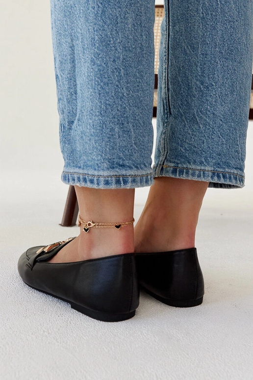 Mocassins pretos Comerio Buckle