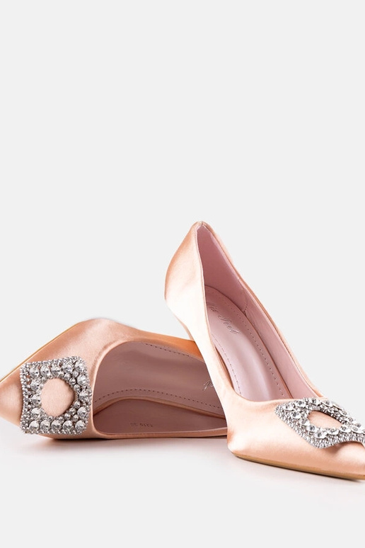 Sapatos de salto alto bege com...