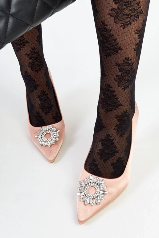 Sapatos de salto alto bege com...