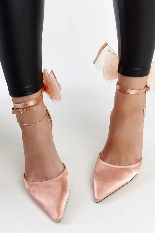 Salto laço rosa claro da Ilaysa