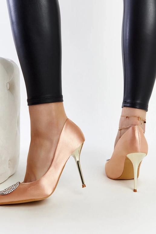 Salto alto zircônia rosa claro Elife