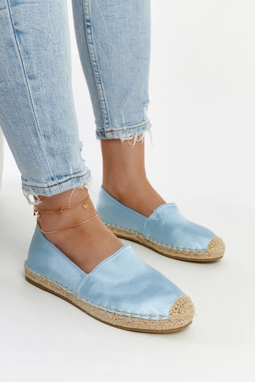 Caithlin Sky Blue Glitter Plataforma Alpercatas