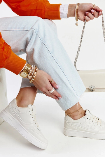 Tênis plataforma Mentha bege