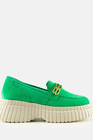 Sapatos de camurça verdes Karino