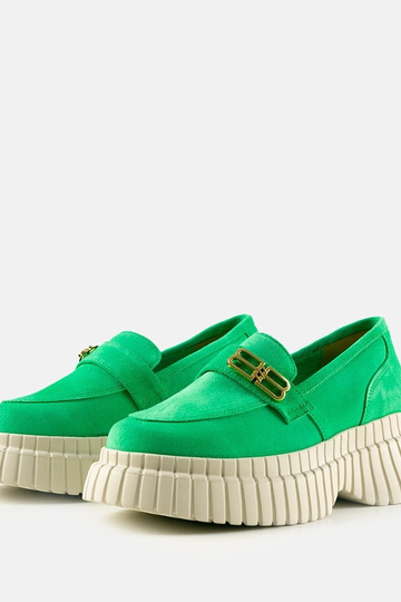 Sapatos de camurça verdes Karino 2